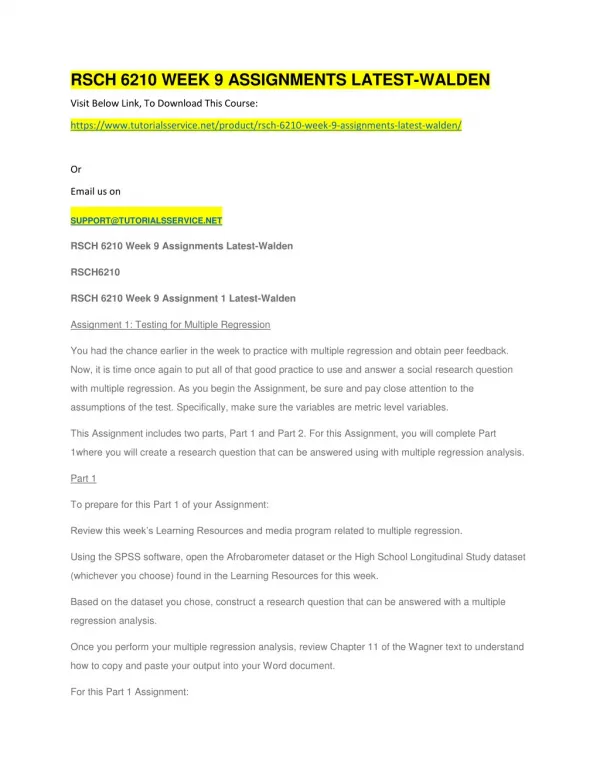 rsch 6210 week 9 assignments latest walden