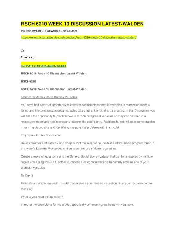 rsch 6210 week 10 discussion latest walden