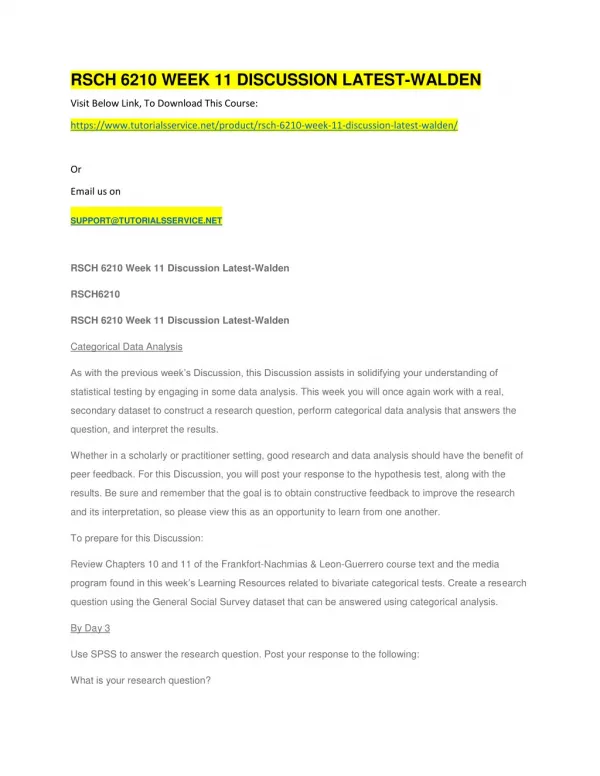 rsch 6210 week 11 discussion latest walden