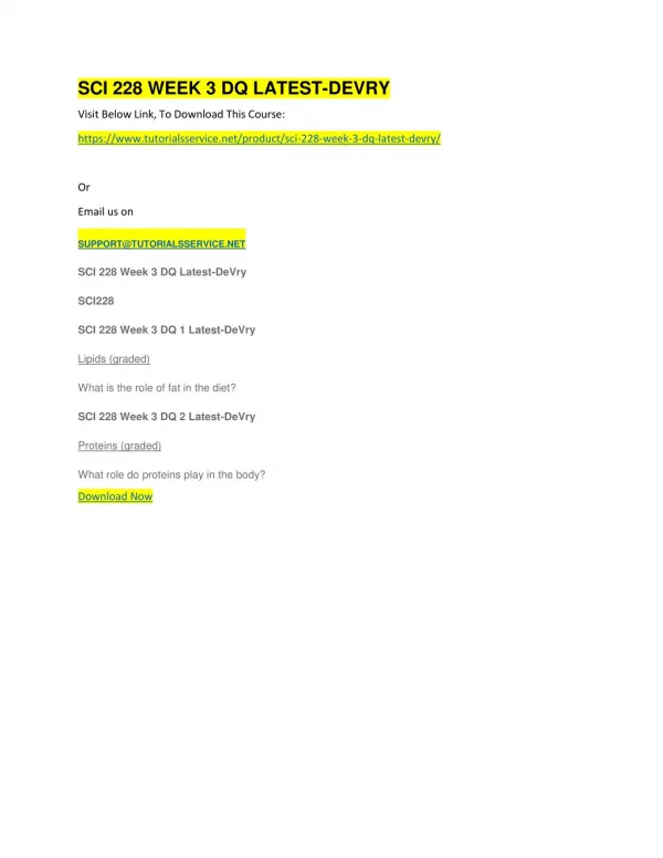 sci 228 week 3 dq latest devry
