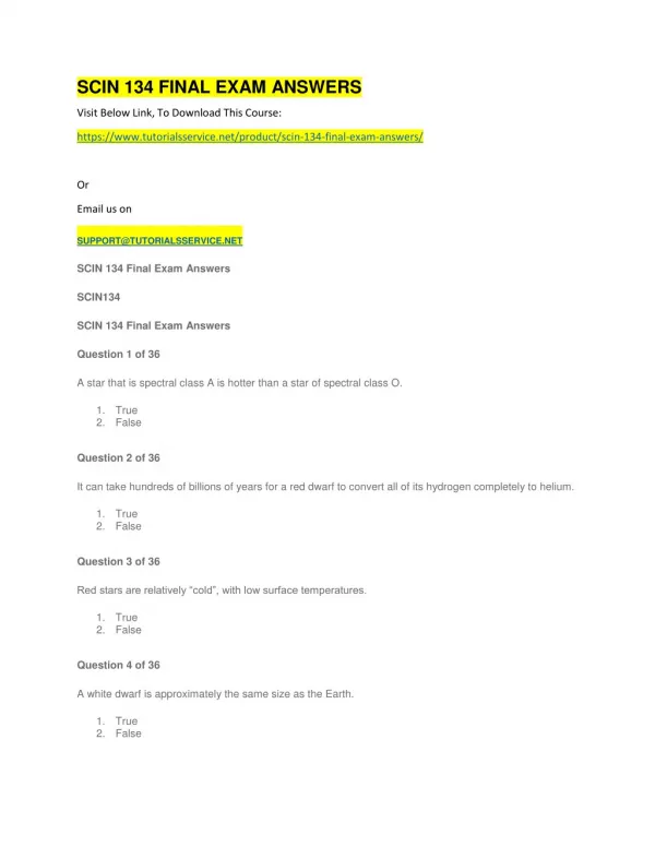 scin 134 final exam answers