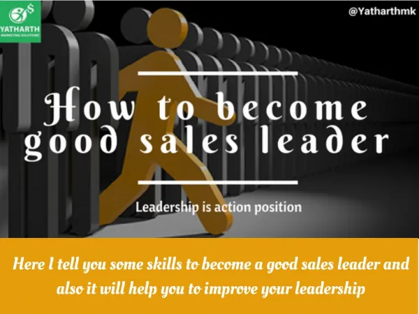 How to Become Good Sales Leader