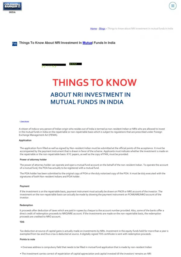 Things To Know About NRI Investment In Mutual Funds In India