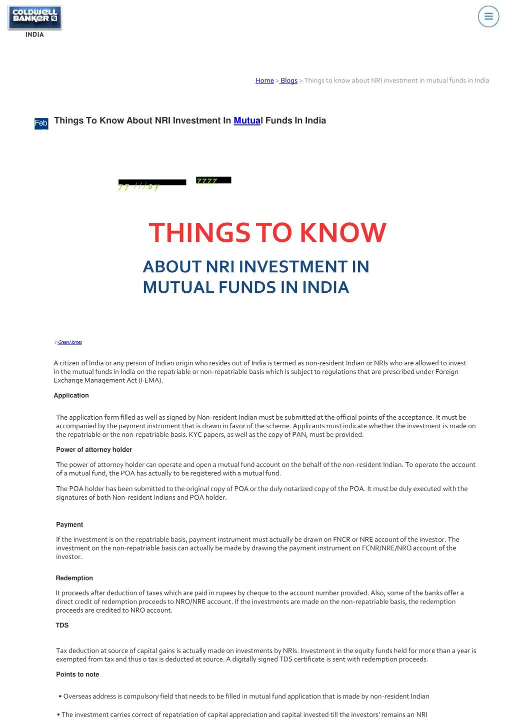 home blogs things to know about nri investment