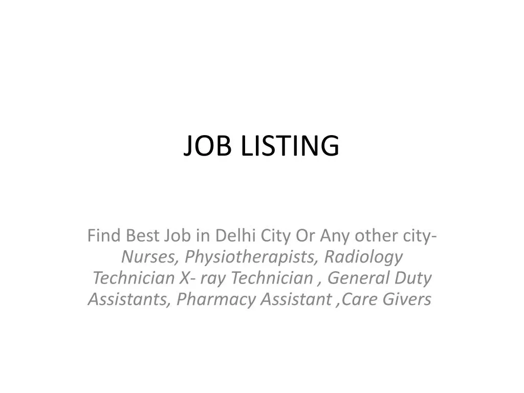 job listing