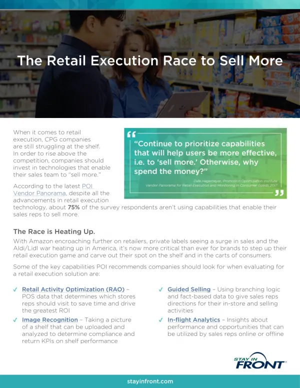 The Retail Execution Race to Sell More