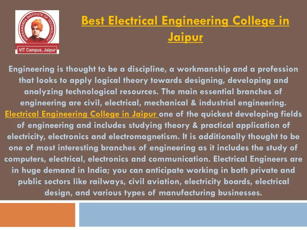 best electrical engineering college in jaipur