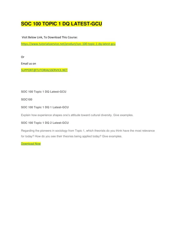 soc 100 topic 1 dq latest gcu