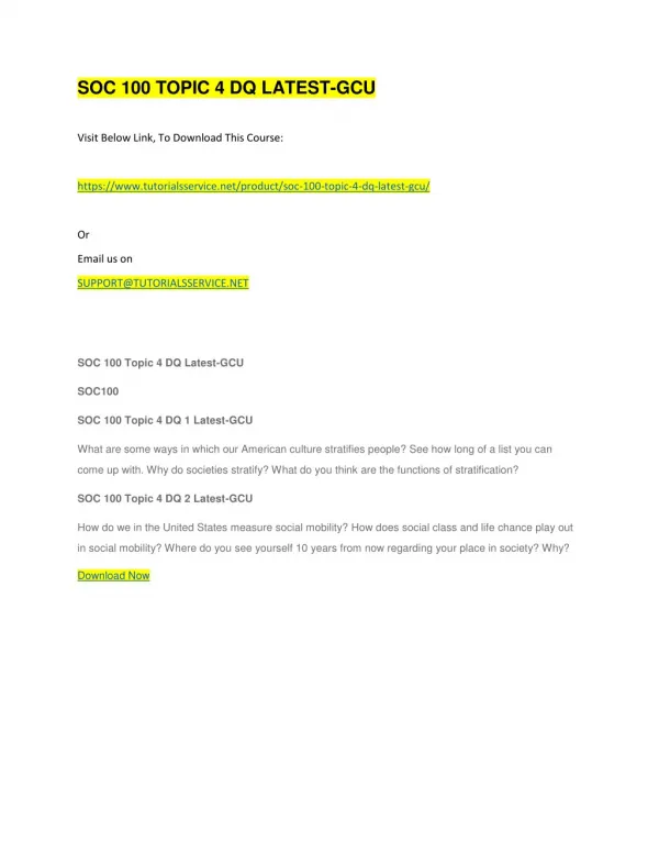 soc 100 topic 4 dq latest gcu