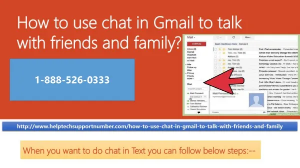 How to use chat in Gmail to talk with friends and family