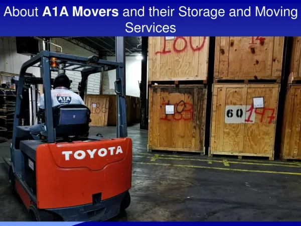 About A1A Movers and their Storage and Moving Services