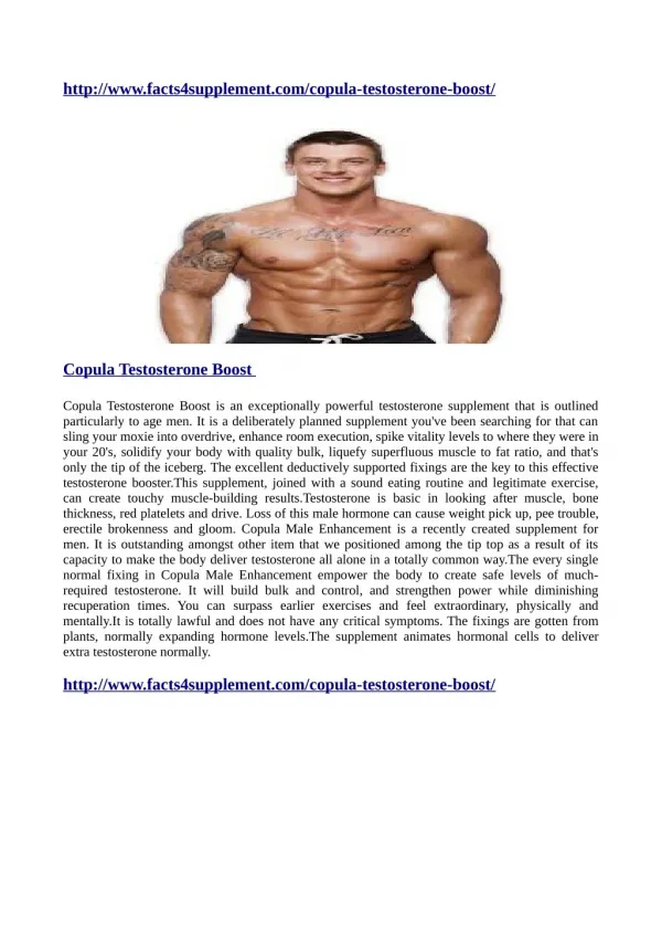 Copula Testosterone Boost