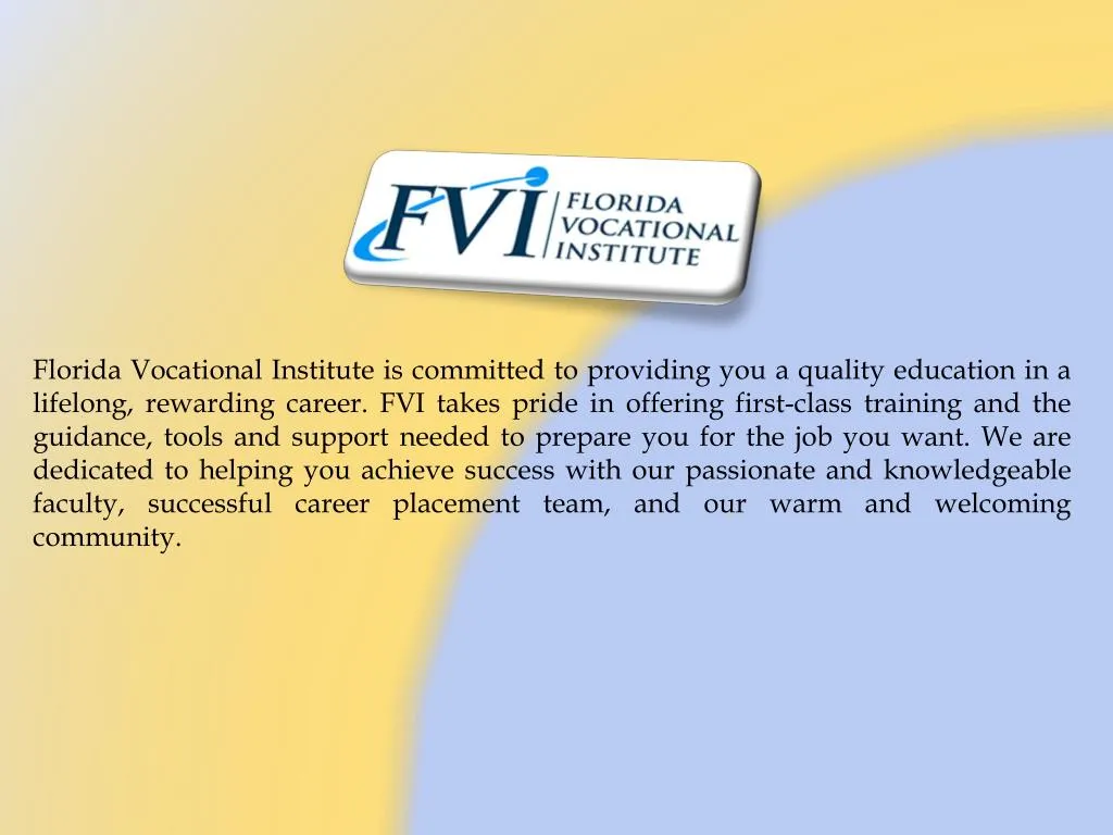 florida vocational institute is committed