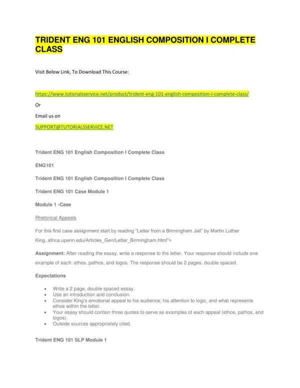trident eng 101 english composition i complete