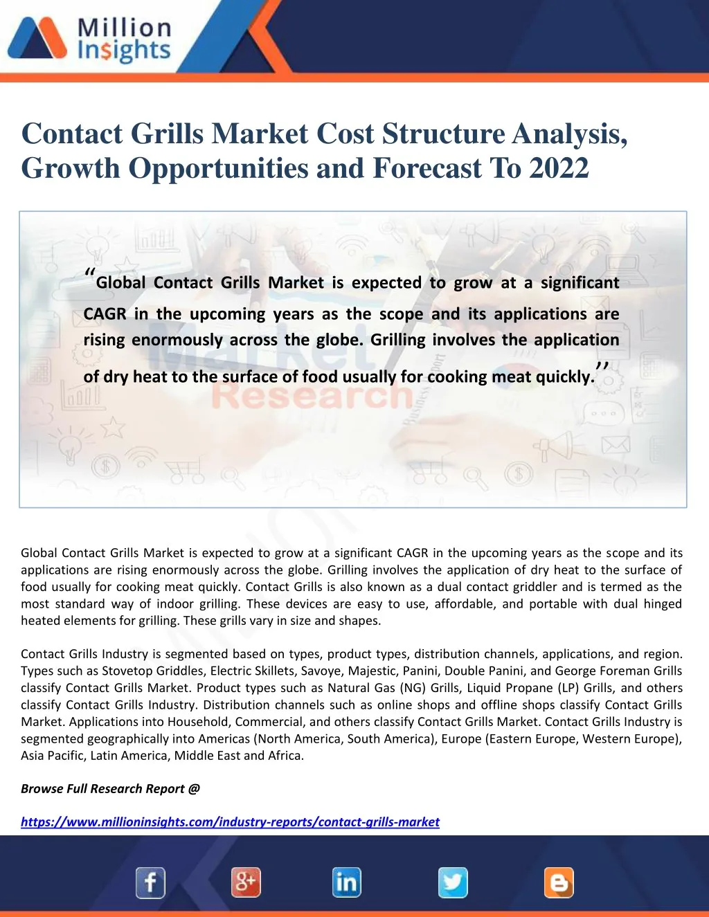 contact grills market cost structure analysis