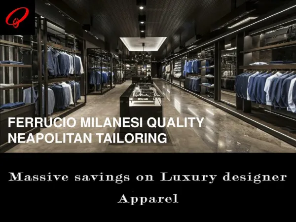 Ferrucccio Milanesi Suits with Overstock Designers
