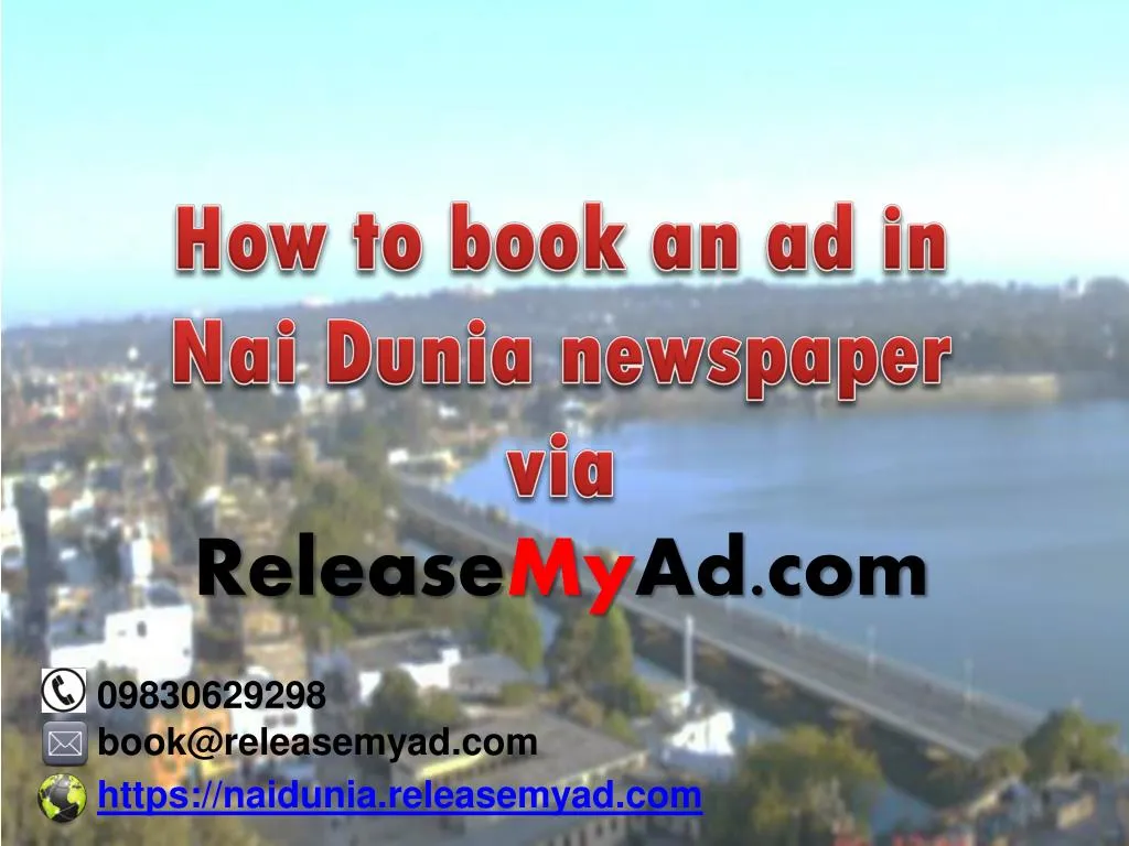 how to book an ad in nai dunia newspaper via