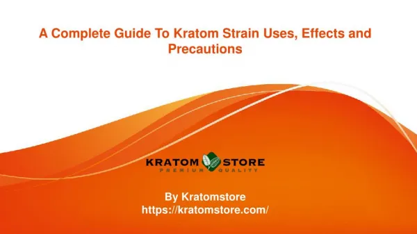 A Complete Guide To Kratom Strain