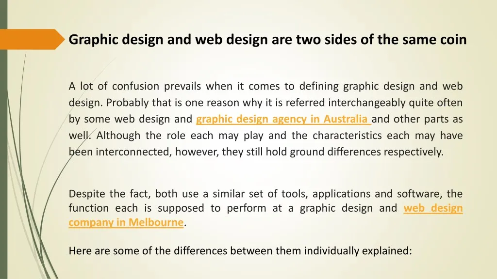 graphic design and web design are two sides