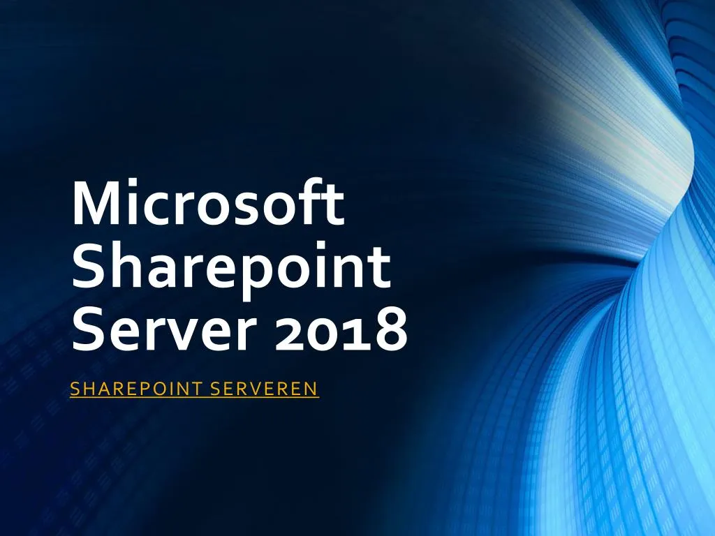 microsoft sharepoint server 2018