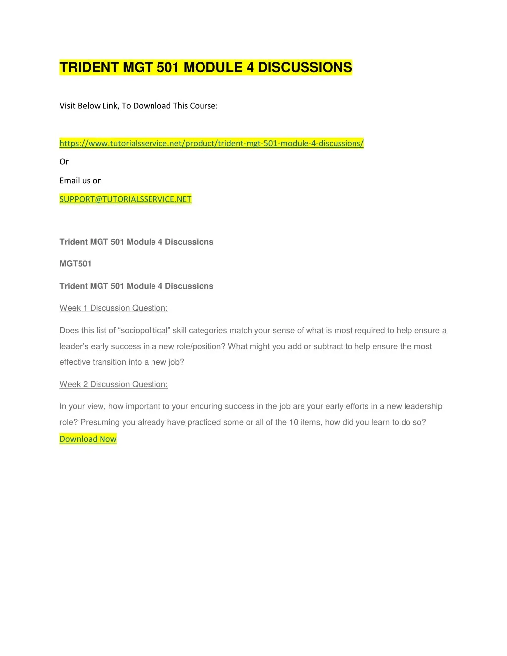 trident mgt 501 module 4 discussions