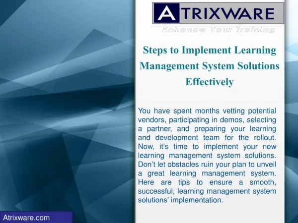 Steps to Implement Learning Management System Solutions Effectively