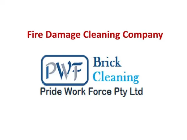 Fire Damage Cleaning Services Melbourne