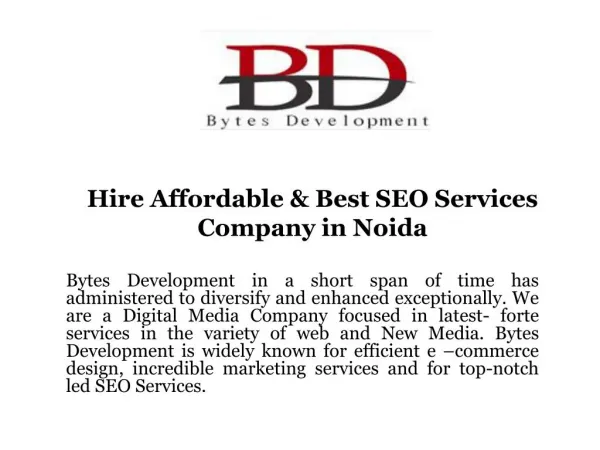 Hire Affordable & Best SEO Services Company in Noida