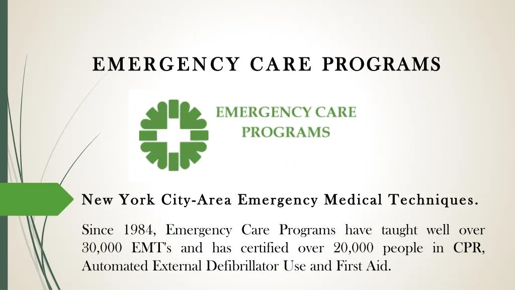 emergency care programs