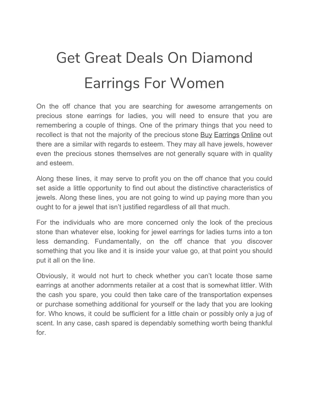 get great deals on diamond earrings for women