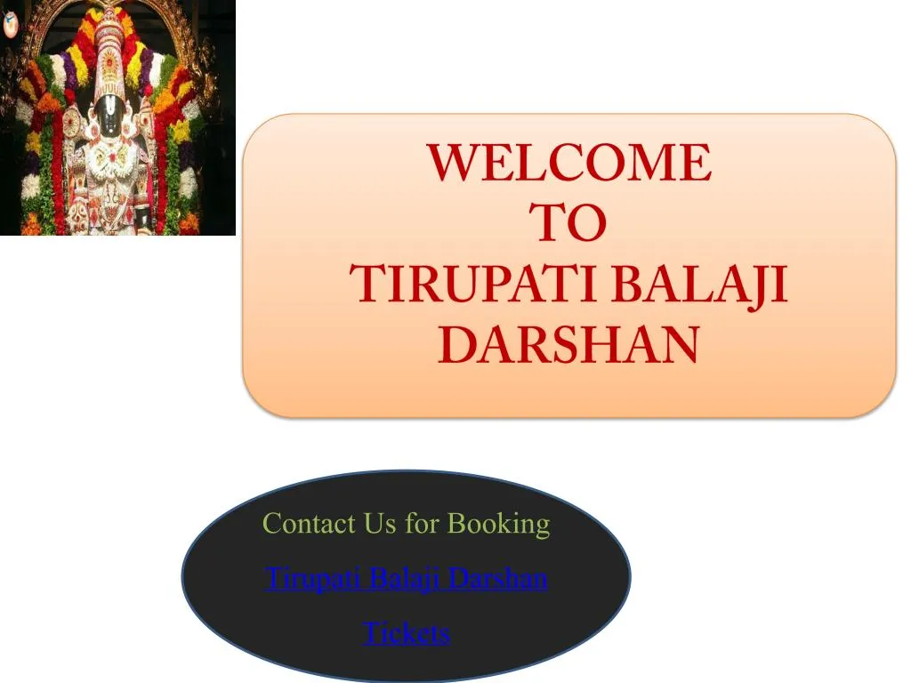 welcome to tirupati balaji darshan