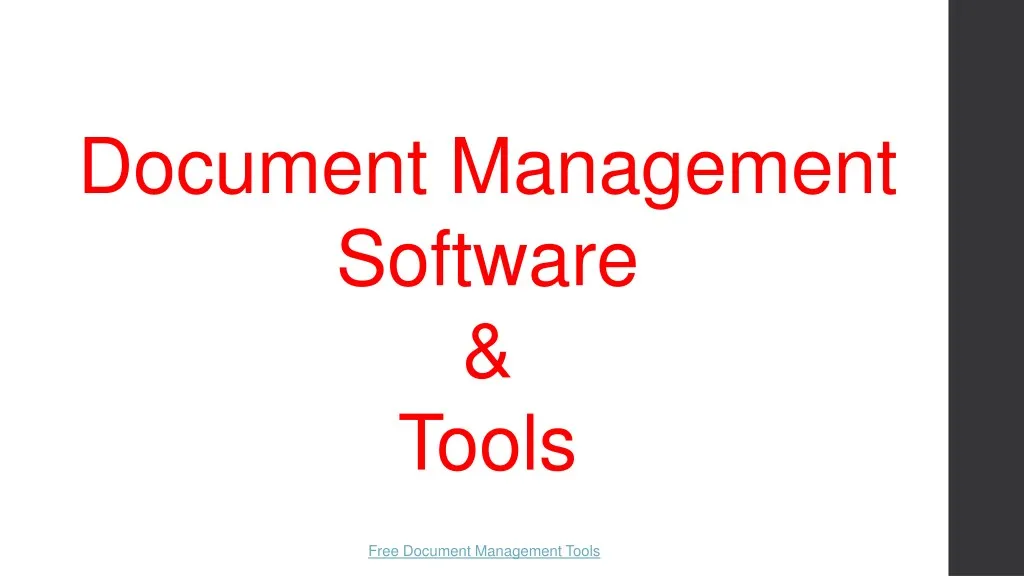 document management software tools