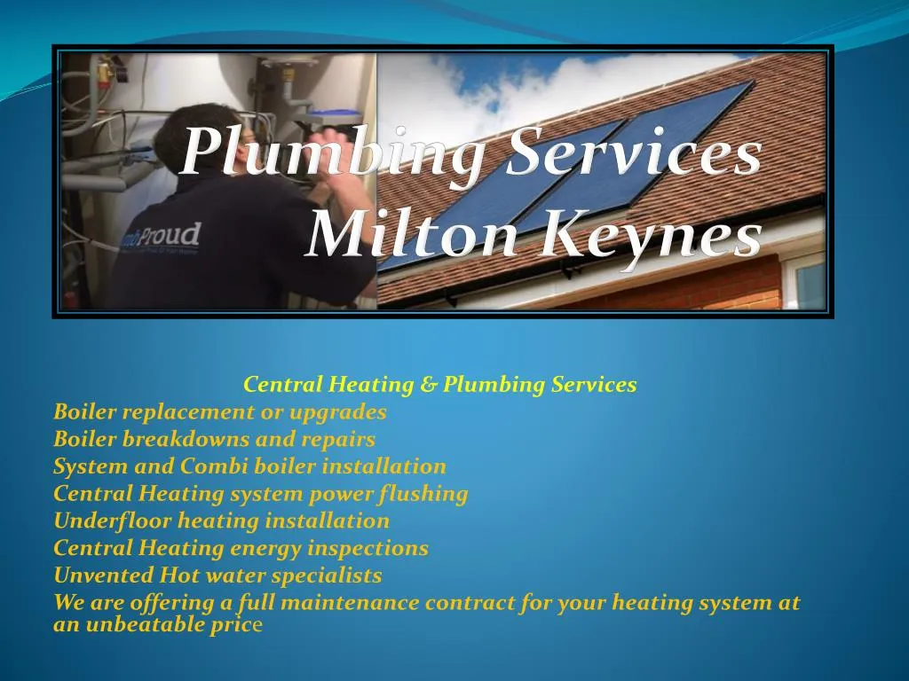 plumbing services milton keynes