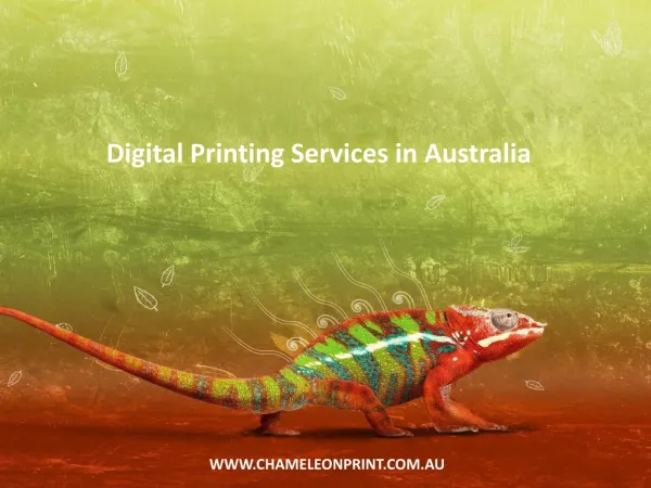 Digital Printing Services in Australia - Chameleon Print Group