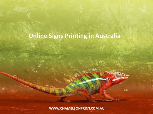 Online Signs Printing in Australia - Chameleon Print Group
