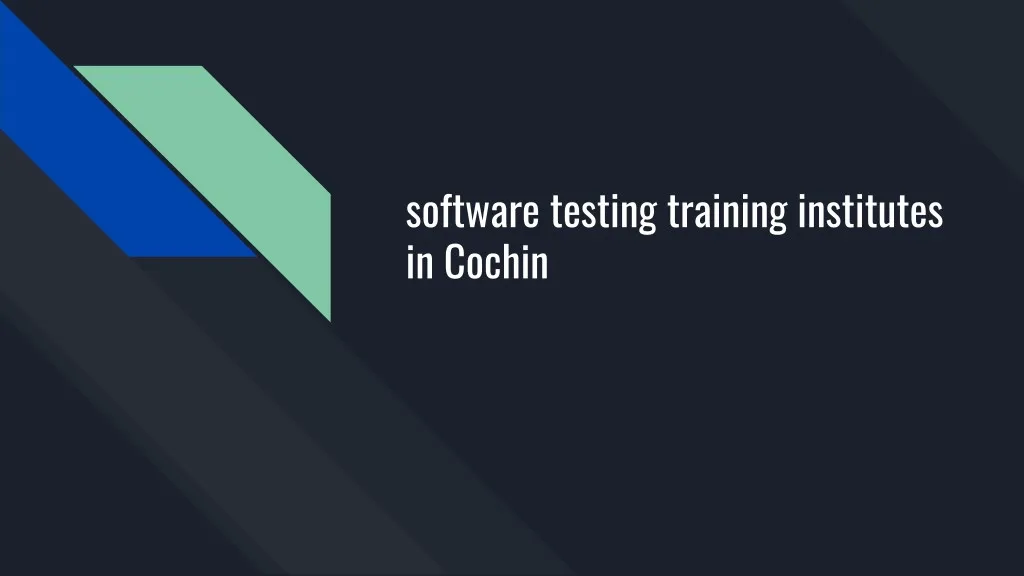 software testing training institutes in cochin