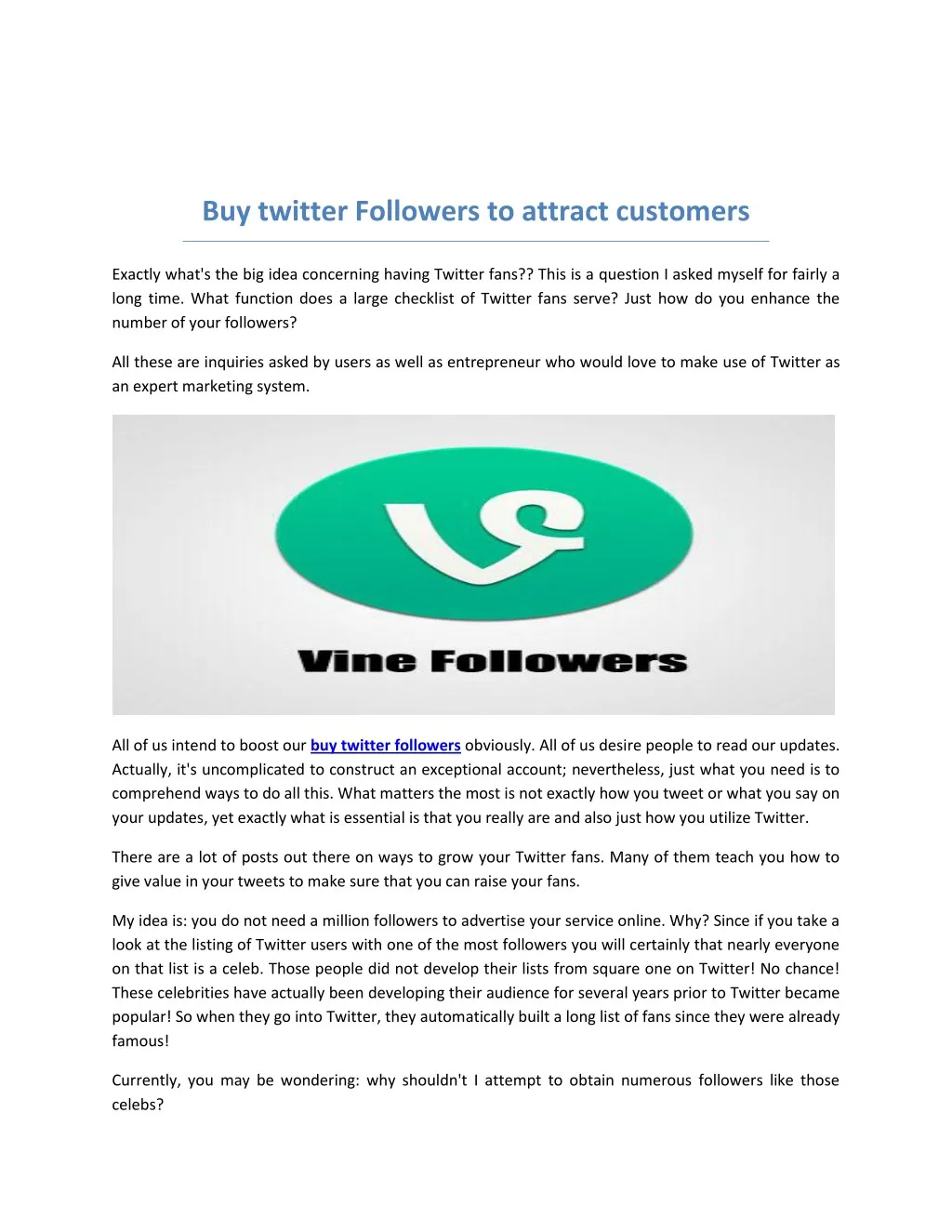 buy twitter followers to attract customers