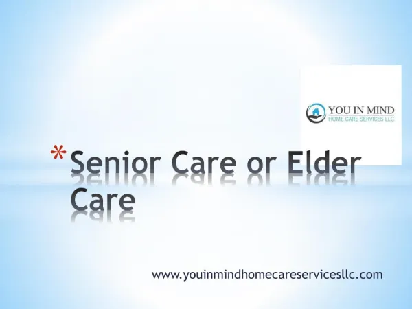 Senior Home Care & Elderly Care Services