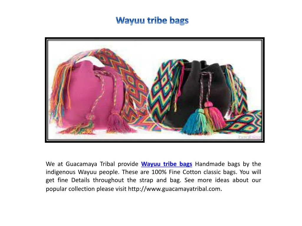wayuu tribe bags
