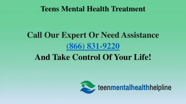 Mental Health Treatment For Teens