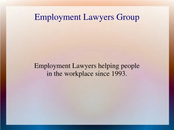 Employment Lawyers Group