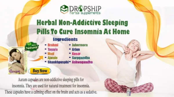 Herbal non-addictive sleeping pills to cure insomnia at home