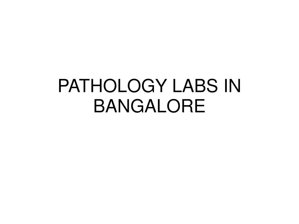 pathology labs in bangalore