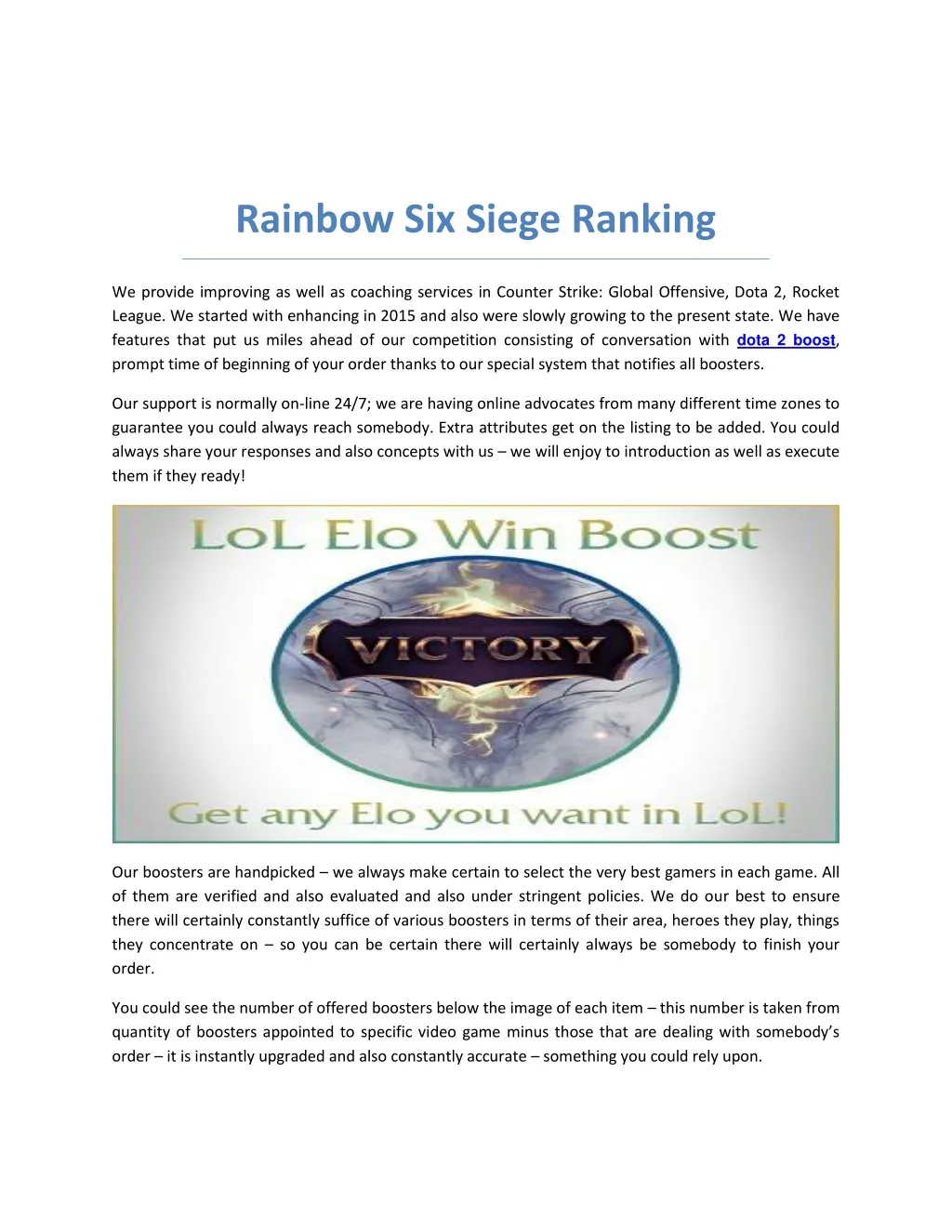 rainbow six siege ranking