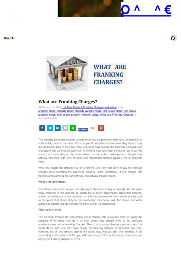 What are Franking Charges?