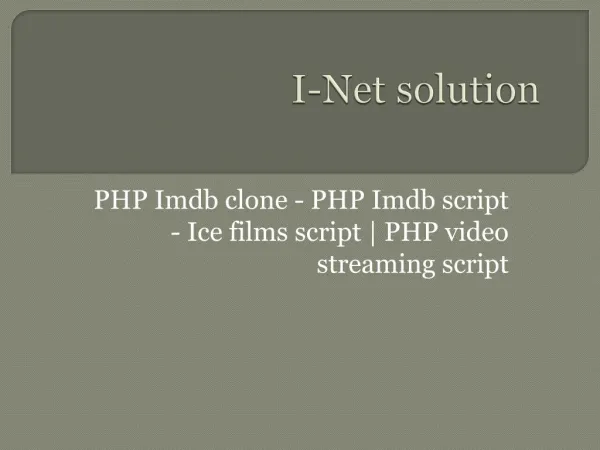 PHP Imdb clone - PHP Imdb script - Icefilms script | PHP video streaming script