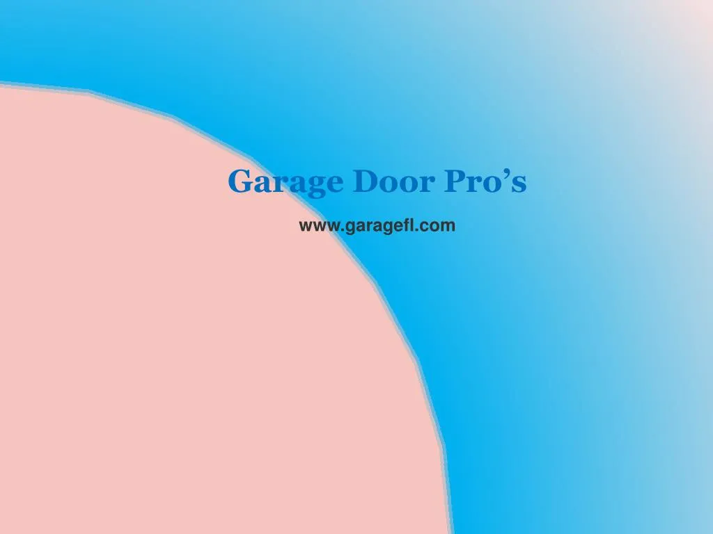 garage door pro s