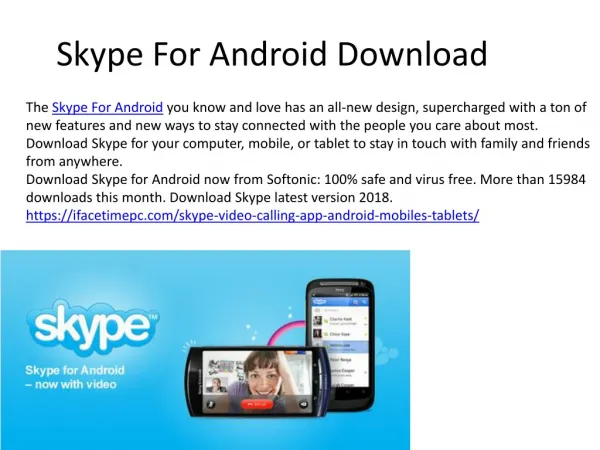 Skype For Android Free Download