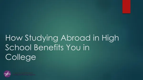 How Studying Abroad Can Benefits You