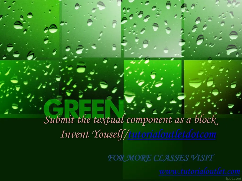 submit the textual component as a block invent youself tutorialoutletdotcom